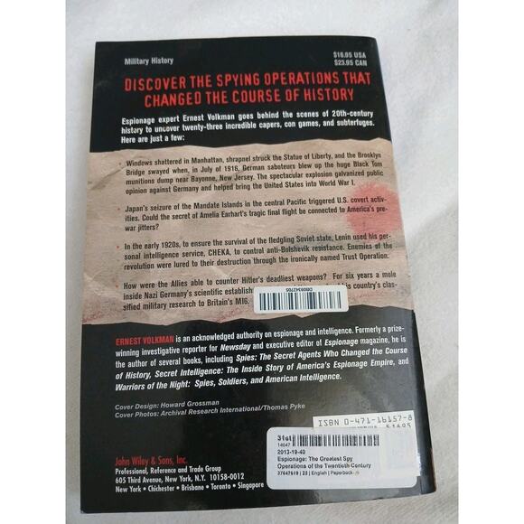 Espionage: The Greatest Spy Operations of the Twentieth Century Ernest Volkman - Picture 14 of 16